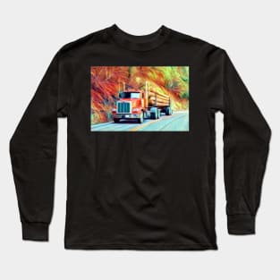 Peterbuilt Logging Truck Long Sleeve T-Shirt